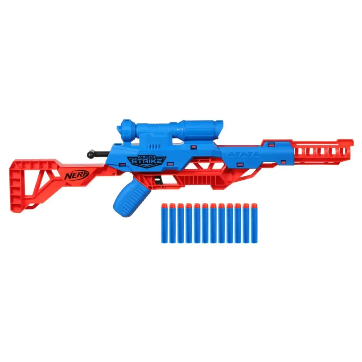 Nerf Alpha Strike Wolf LR-1 Blaster with Targeting Scope, 12 Nerf Darts, Toys for Kids Teens and Adults, Fun Gift Toy for Boys, Birthday Gift