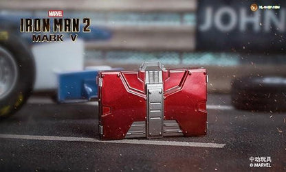 ZD Toys Marvel 1:10 Scale Iron Man Mark V – Hall of Armor Set (Set of 7) | Light-Up Action Figures
