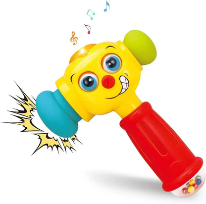 Hola 3115- Hammer: Interactive Baby Toy with Rattles, Changeable Eyes, Music, and Light - Jaiman Toys
