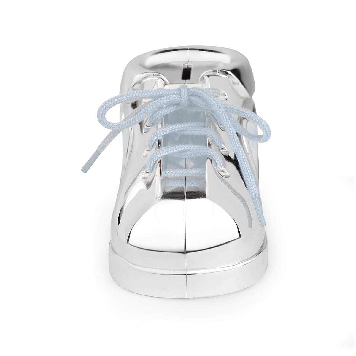 Momentz Baby Boot Money Bank Silver | Decorative Baby Shoe Coin Bank, Piggy Bank & Nursery Keepsake Gift