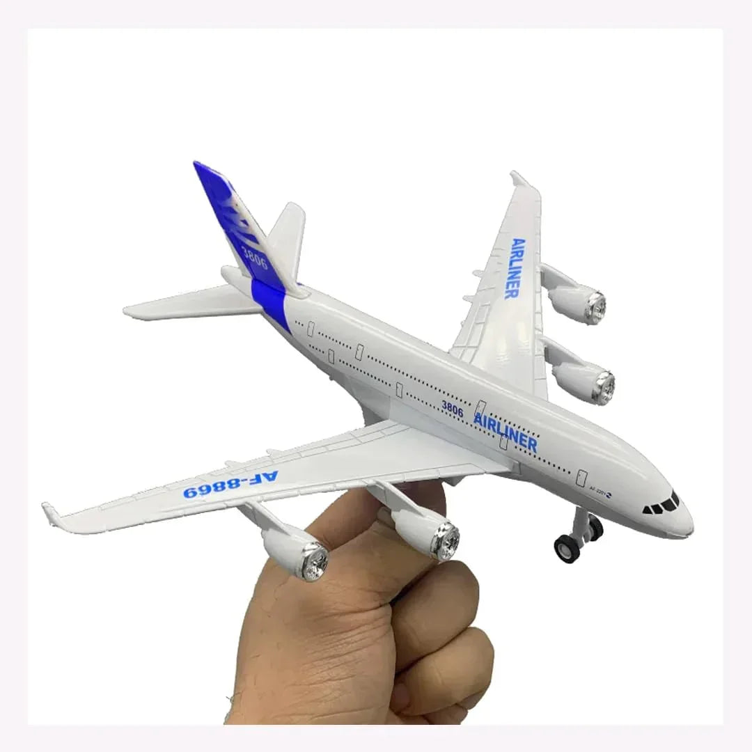 Breatoi! Aeroplane Scale Model: Airlinner Pull Back Model Plane Toy (Colours May Assorted) - Jaiman Toys