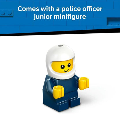 LEGO City 60481 Rides – Police Truck Toy - Emergency Vehicles Building Set w/a Police Officer Junior Minifigure - Party Bag Fillers - Small Collectible Gift for 5+ Year Old Boys