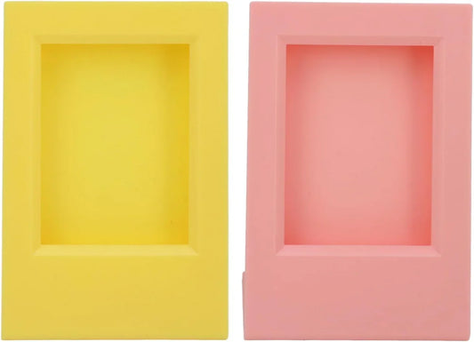 Modern Tilt – L-Shape Freestanding Photo Frame for Instax Mini Prints -Pink +Yellow - Jaiman Toys