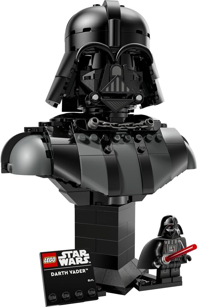 LEGO 75439 Star Wars 75439 Darth Vader Bust - Display Model Kit for Adults incl. Collectible Sith Minifigure w/Red Lightsaber |349 Pcs