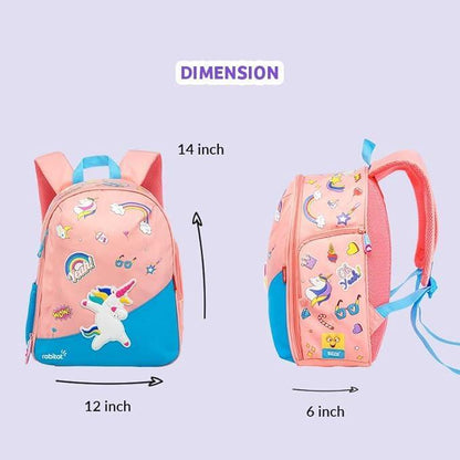 Rabitat Smash Unisex School Bag | Kids Backpack for Girls, Boys - 4 to 8 Years Age - Jaiman Toys
