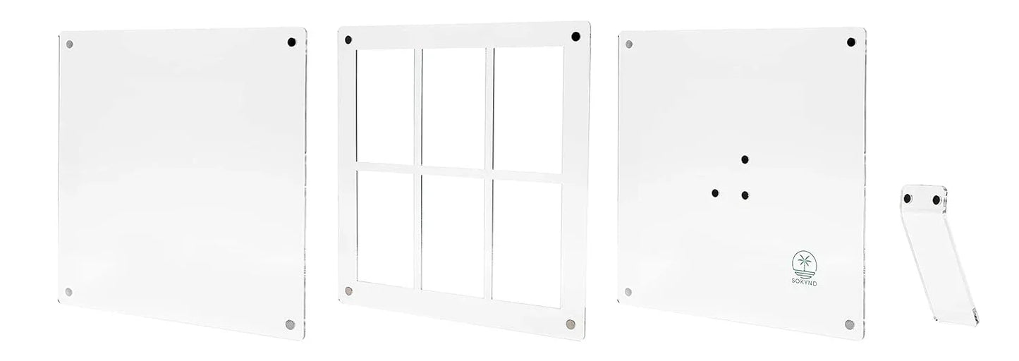 Acrylic Magnetic Photo Frame 8x8" – Sleek Display for Instax Mini Prints, Postcards & Keepsakes - Jaiman Toys