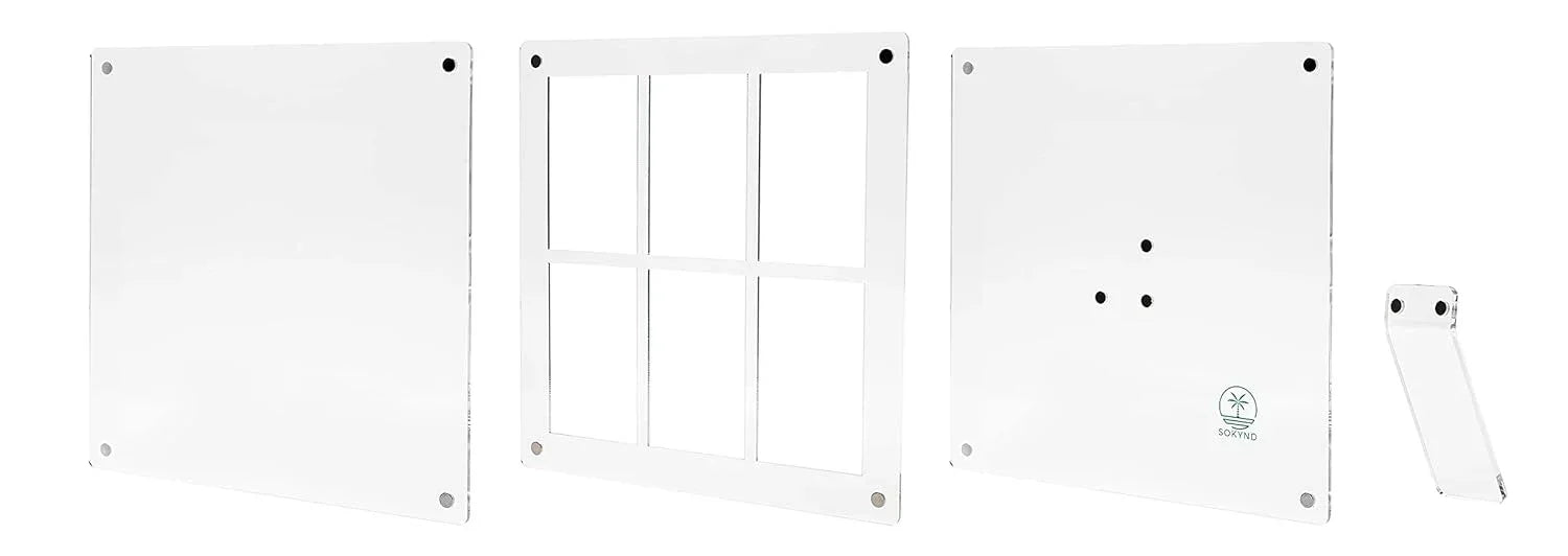 Acrylic Magnetic Photo Frame 8x8" – Sleek Display for Instax Mini Prints, Postcards & Keepsakes - Jaiman Toys