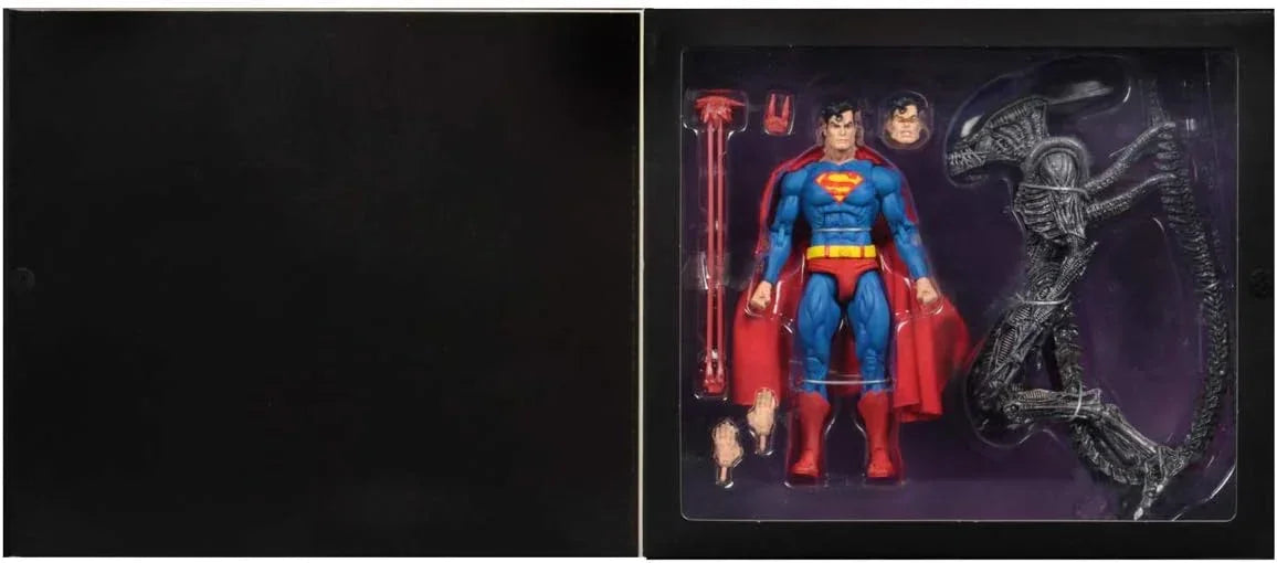 Superman vs Aliens Collector Action Figure Box Set | DC Comics × Aliens Crossover | Premium Collector Edition | Display Box | 17+ Collectible