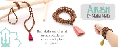 Maha Mala Citrine & Rudraksha 108 Beads Manifestation Mala – 6mm Rudraksha + 3.5mm Citrine | Handmade in India
