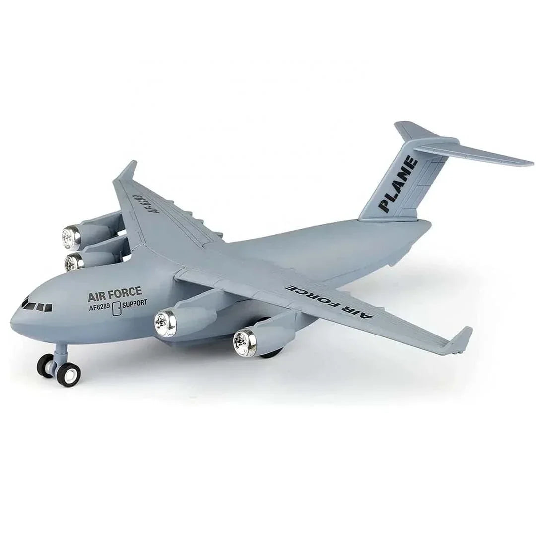 Airplane 1:300 Scale Heavy-Duty Military Cargo Aircraft Model – Die-Cast Transport Jet Collectible (C17 Type) - Jaiman Toys
