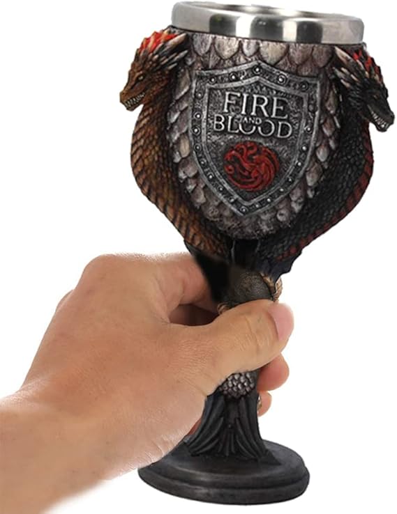 Game of Thrones Fire and Blood Dragon Goblet Chalice | 18 cm Fantasy Collectible Cup