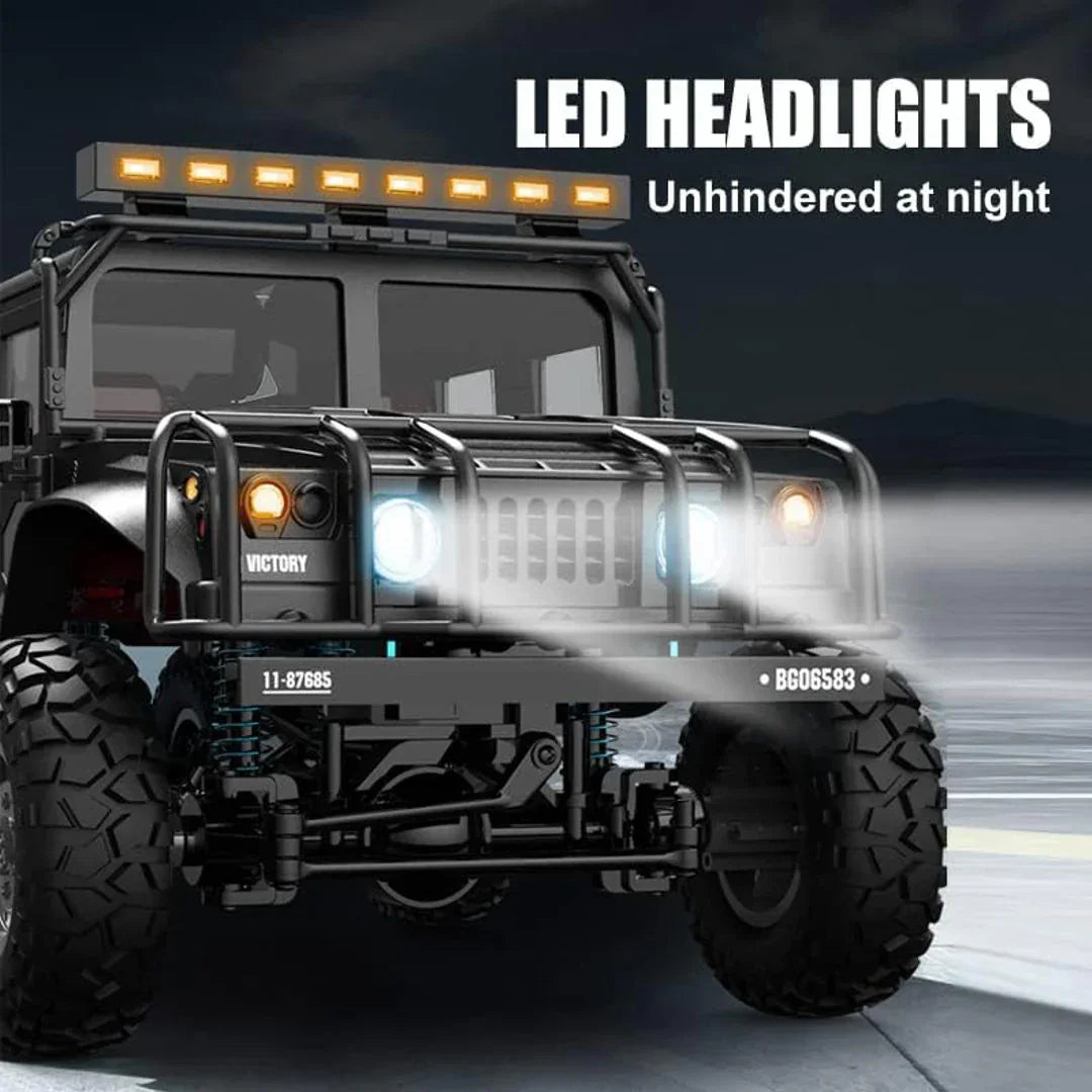 JJRC Q121 H1 HURTLE 1:12 Scale 4WD RC Crawler – Full Proportional Control Off-Road Truck (Grey)
