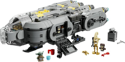 LEGO 75445 Star Wars Anzellan Starship Toy - The Mandalorian and Grogu Model Kit w/ 3 Figures & a Droid Workshop - Birthday Gift for 9+ Year Old Boys, Girls & Fans