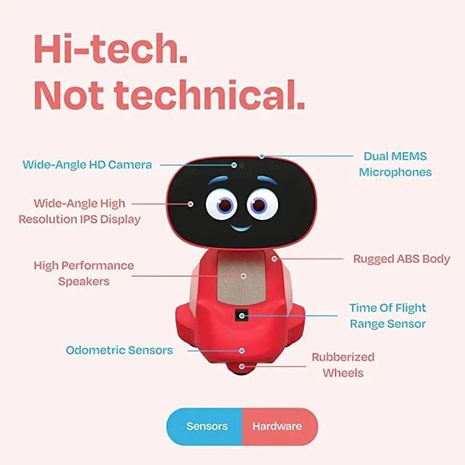 Miko 3: AI-Powered Smart Robot for Kids | Interactive Robot with Coding apps (Red) - Jaiman Toys