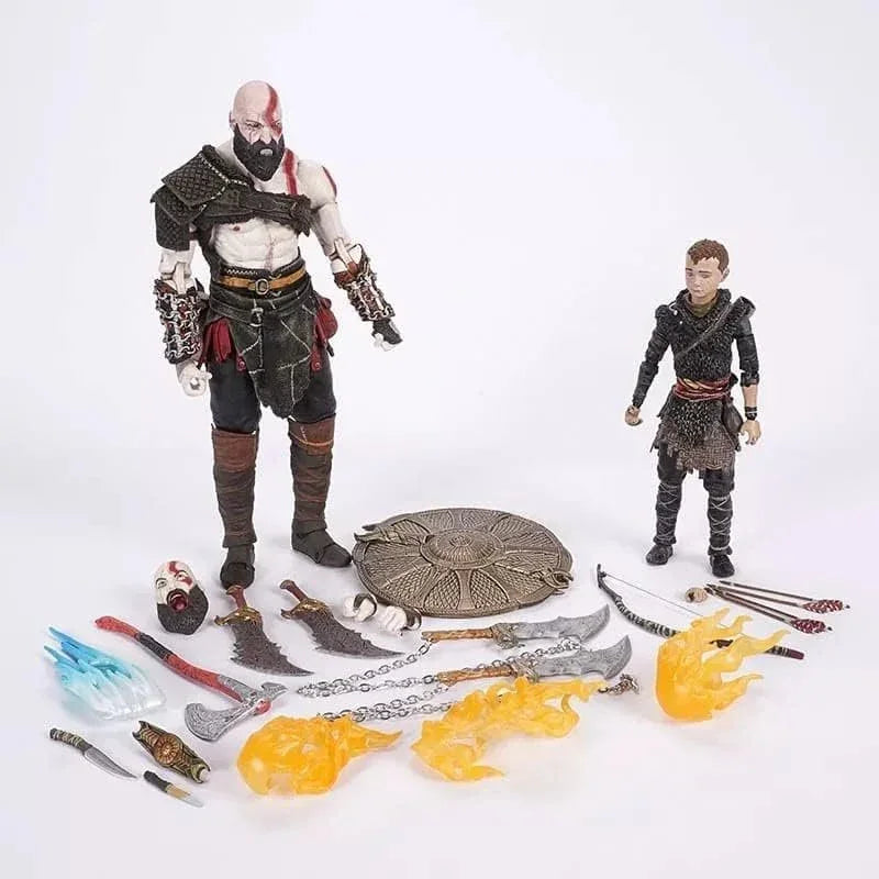NECA God of War Classic Game Kratos Atreus Ghost of Sparta Action Figure with Ax Sword - Jaiman Toys