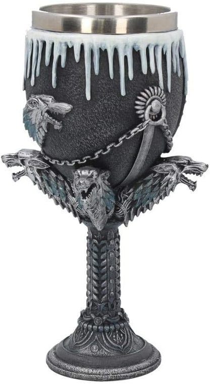 Game of Thrones Winter Is Coming Stark Goblet Chalice | 17 cm Fantasy Collectible Drinkware