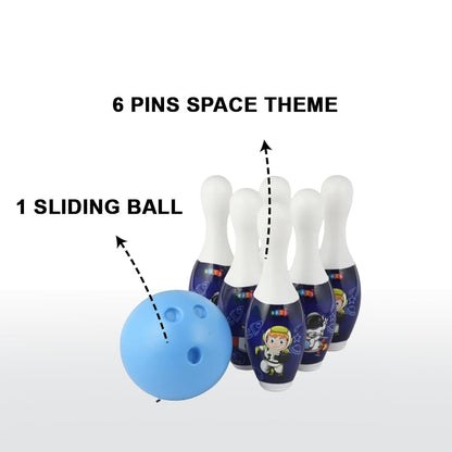 KATS  Skittles 6-Pin Bowling Game Set for Kids – Indoor & Outdoor Bowling Toy with Ball | Large Bowling Pins | Age 5+
