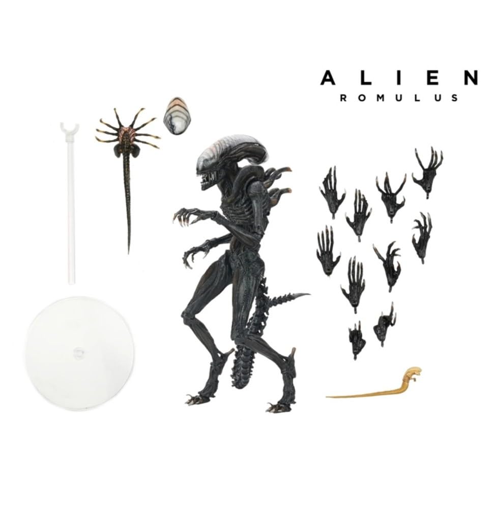 Alien Romulus Xenomorph Action Figure (9 Inch) – Movie Collectible with Multiple Accessories & Display Stand