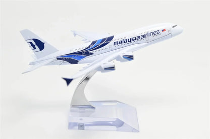 Collectible 1:400 Scale Aircraft Model Aeroplane – Malaysia Airbus A380 (16 cm) - Jaiman Toys