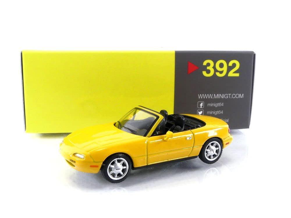 MINI GT - 392 - Mazda Miata MX-5 (NA) Sunburst Yellow 1/64 Diecast Model Car MGT00392 - Jaiman Toys