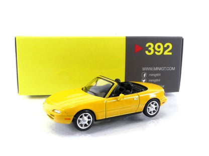 MINI GT - 392 - Mazda Miata MX-5 (NA) Sunburst Yellow 1/64 Diecast Model Car MGT00392 - Jaiman Toys