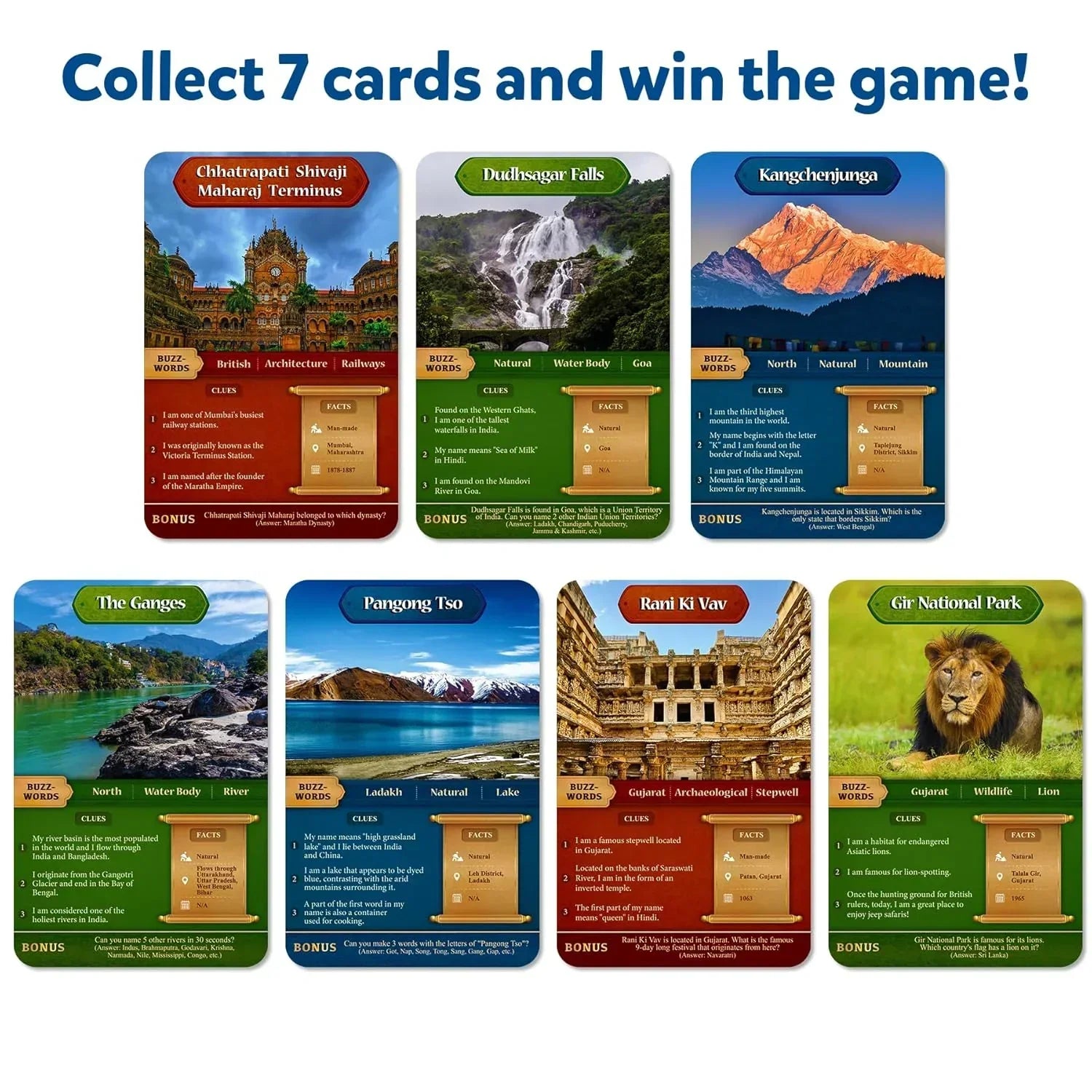 Skillmatics Card Game - Guess in 10 Wonders of India, Perfect for Boys, Girls, Kids, and Families Who Love, Educational Games, Board Games, Gifts for Ages 8, 9, 10 and Up - Jaiman Toys