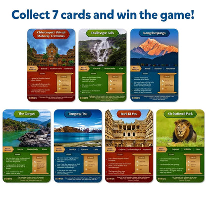 Skillmatics Card Game - Guess in 10 Wonders of India, Perfect for Boys, Girls, Kids, and Families Who Love, Educational Games, Board Games, Gifts for Ages 8, 9, 10 and Up - Jaiman Toys