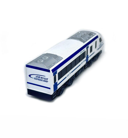 Centy Nav Bharat Blue Express Pull Back Train Toy for Kids | Friction Powered Railway Train | 3+ Years