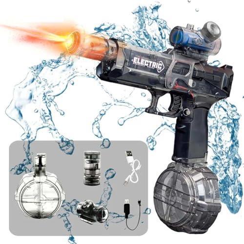 Kids Ultimate Battle Blaster Long Range Electric Water Blaster with Light,Squirt Guns Electric Water Gun Toy (Weal Walker Water Gun - Black) - Jaiman Toys