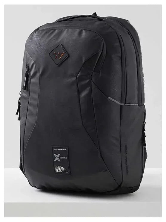 Wildcraft Spyder 30L Laptop & School Bags – Black Topographic | Stylish, Durable & Spacious Bag for Work, College & Travel - Jaiman Toys