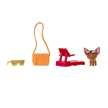 Barbie Doll and Accessories, Extra Fashion Doll with Platinum Blonde Hair and Blue Paisley-Print Jacket, Pet Chihuahua - Jaiman Toys