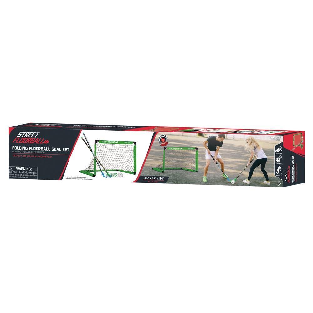 Innov8 Foldable Floorball Goal Set for Kids, 2.5 cm Ball, 90 cm Sticks - Jaiman Toys