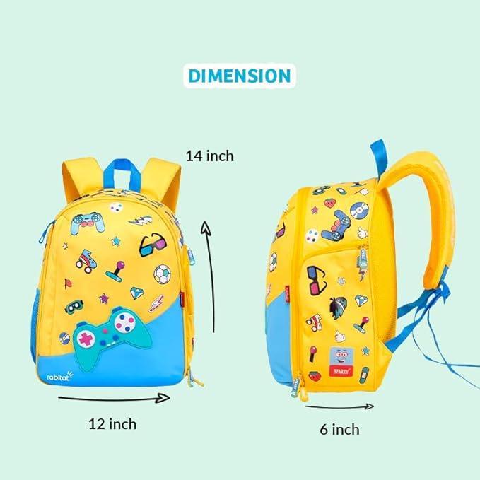 Rabitat School Bags Smash Unisex School Bag – Fun & Durable Backpack for Kids (4-8 Years) - Jaiman Toys