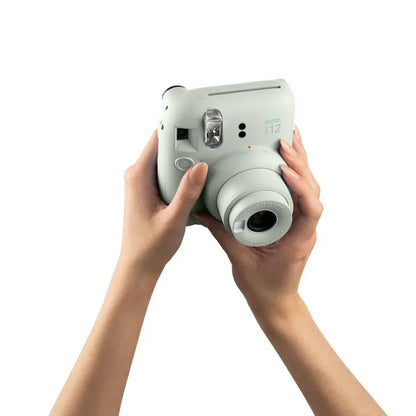 (Damaged Box)- Fujifilm Instax Mini 12 Instant Camera With Strap, 2× AA Batteries & User Manual- Mint Green