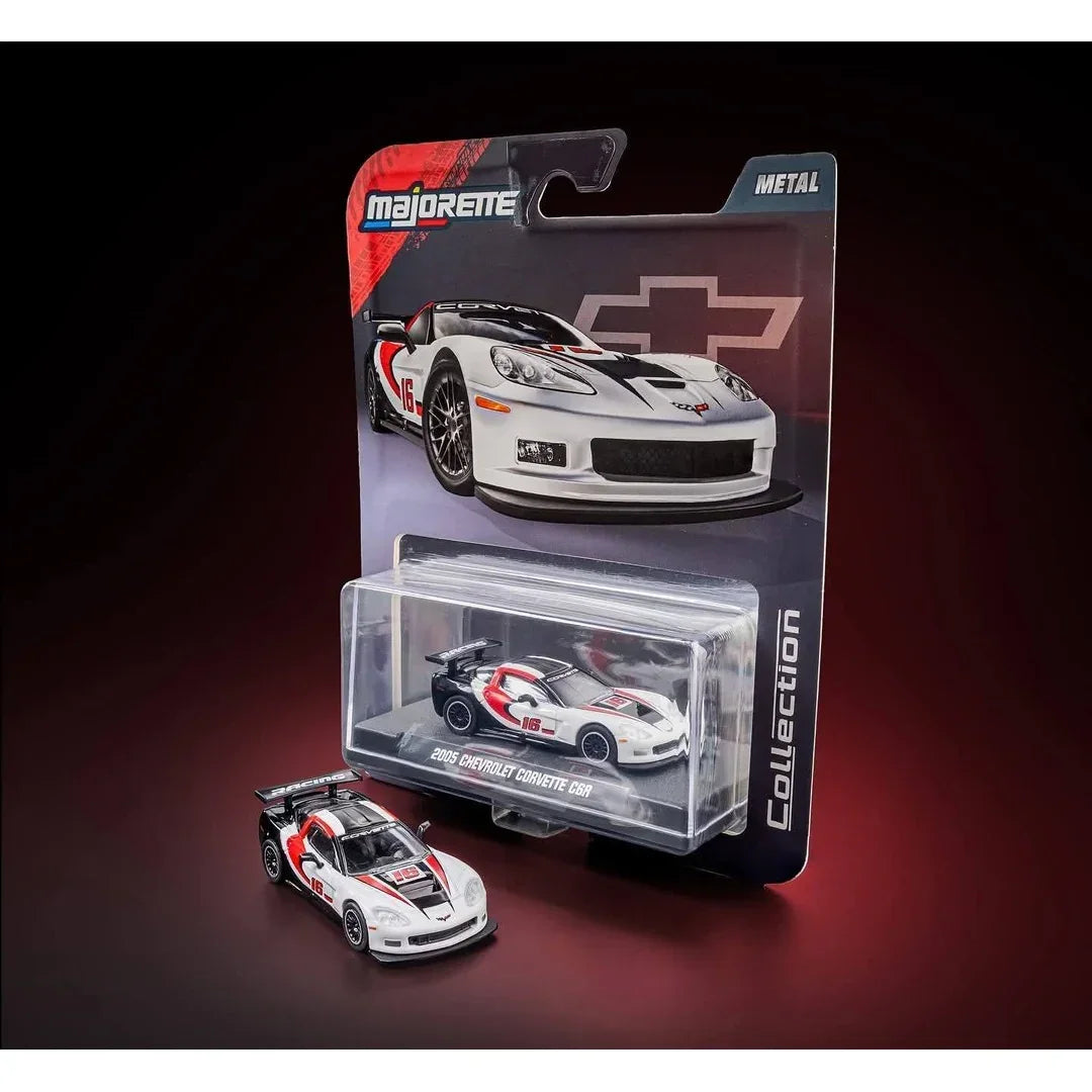 Majorette Collector Edition – 2005 Chevrolet Corvette C6R – White | Premium Die-Cast Model