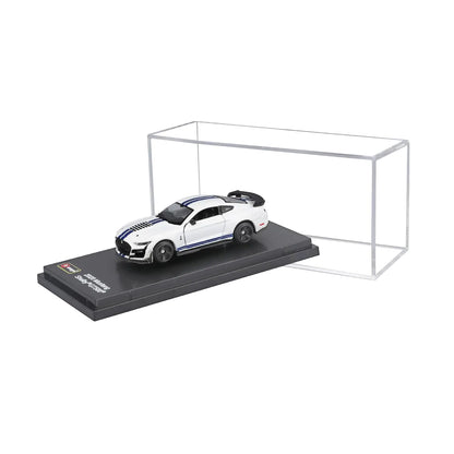 Bburago 1:64 Ford Mustang Shelby GT500 White Diecast Model Car with Display Case