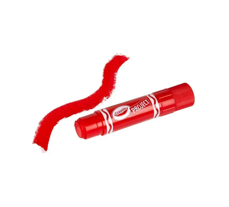 Red Crayola Project Quick-Dry Paint Stick with red paint swatch on white background