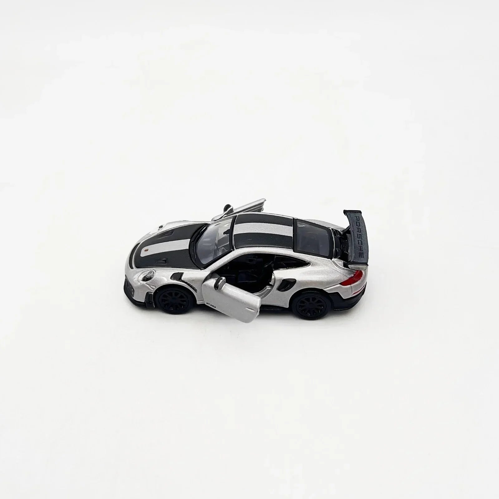 Porsche 911 GT2 RS – Silver Metallic w/ Carbon Stripes | Speed Icons Series 1:64 Diecast Model - Jaiman Toys