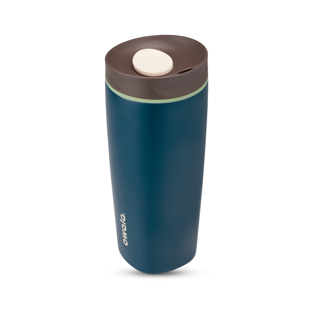 Owala SmoothSip Slider Tumbler 20oz / 596ml – Insulated Stainless Steel Travel Coffee Mug with Leak-Resistant Sliding Lid ( Pack of 1)