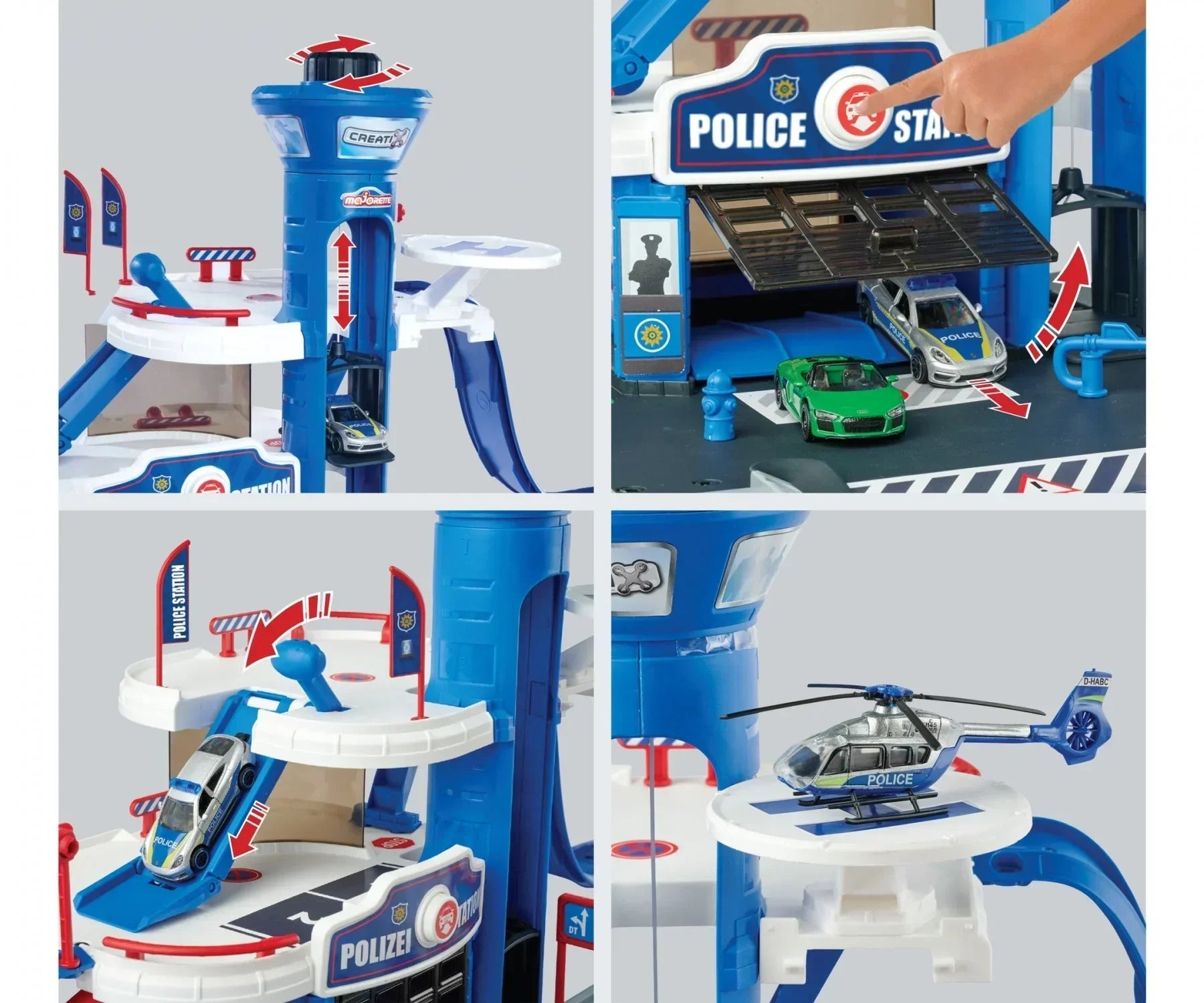 Majorette Creatix Police Station + 1 Vehicle Track Set - Jaiman Toys