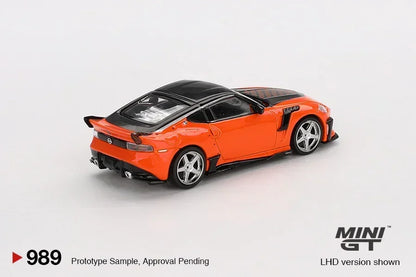 Mini GT 1:64 Nissan Z VeilSide FFZ400 Orange Diecast Model Car – Widebody Performance Collectible (RHD)