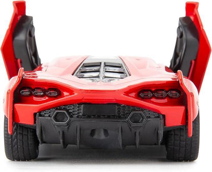 RMZ City 1:36 Lamborghini Sián FKP 37 Die-Cast Car – Red | Openable Doors, Pull Back & Go