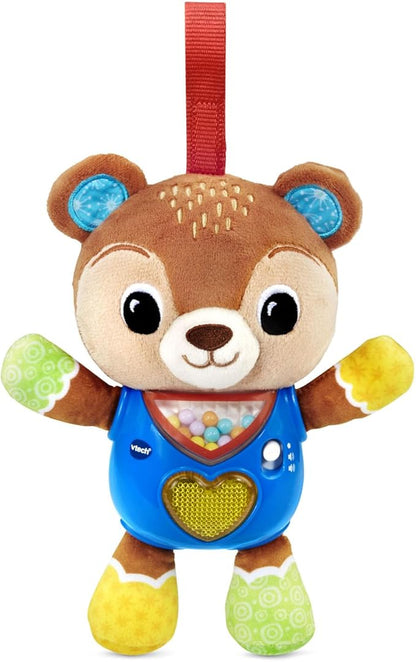 VTech Baby Cuddle and Sing Bear Stroller Crib Toy | Musical Plush Bear with Lights, Sounds & Sensory Activities