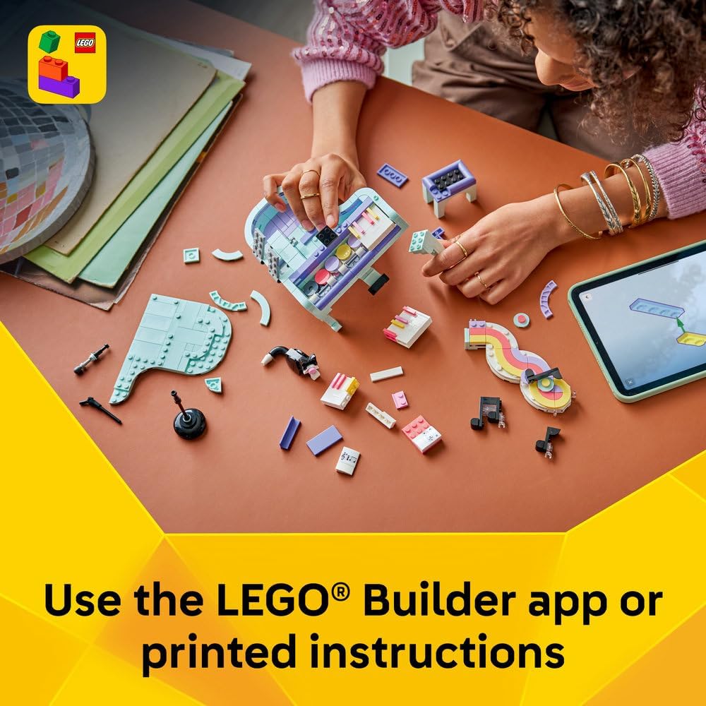 LEGO 31392 Creator 3-in-1 Music Decor Piano Building Set | 485 Pieces | Creative Display & Home Decor Model