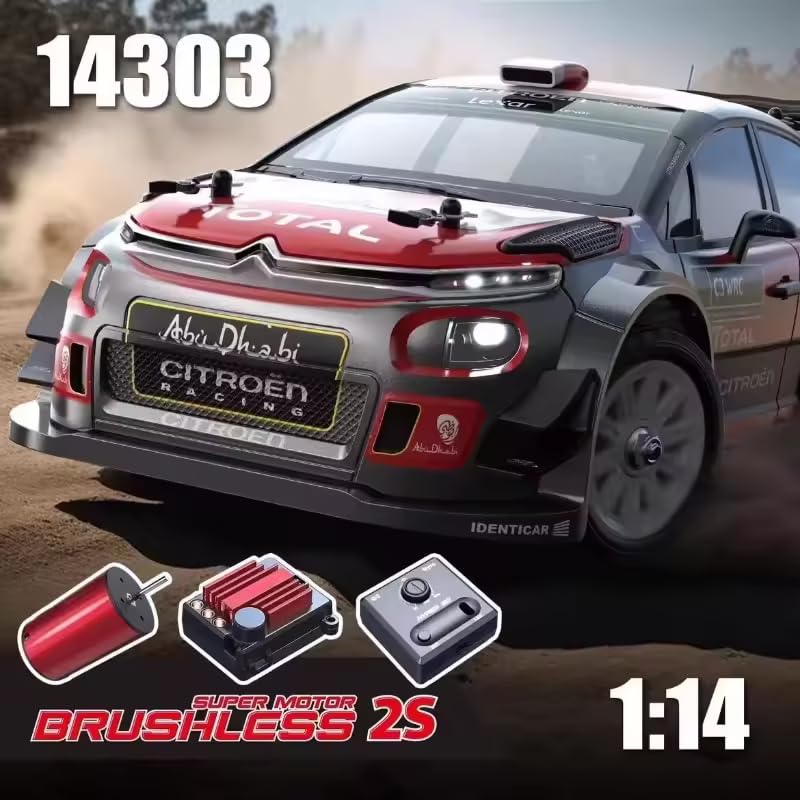 MJX 14303 Brushless RC Car – 1:14 4WD Rally & Drift Truck, 60 km/h High Speed RC Car for Adults, 1/14 Scale 4x4 Off Road RC Truck for Adults, 2.4GHz Remote Control Electric Powered Drift Car