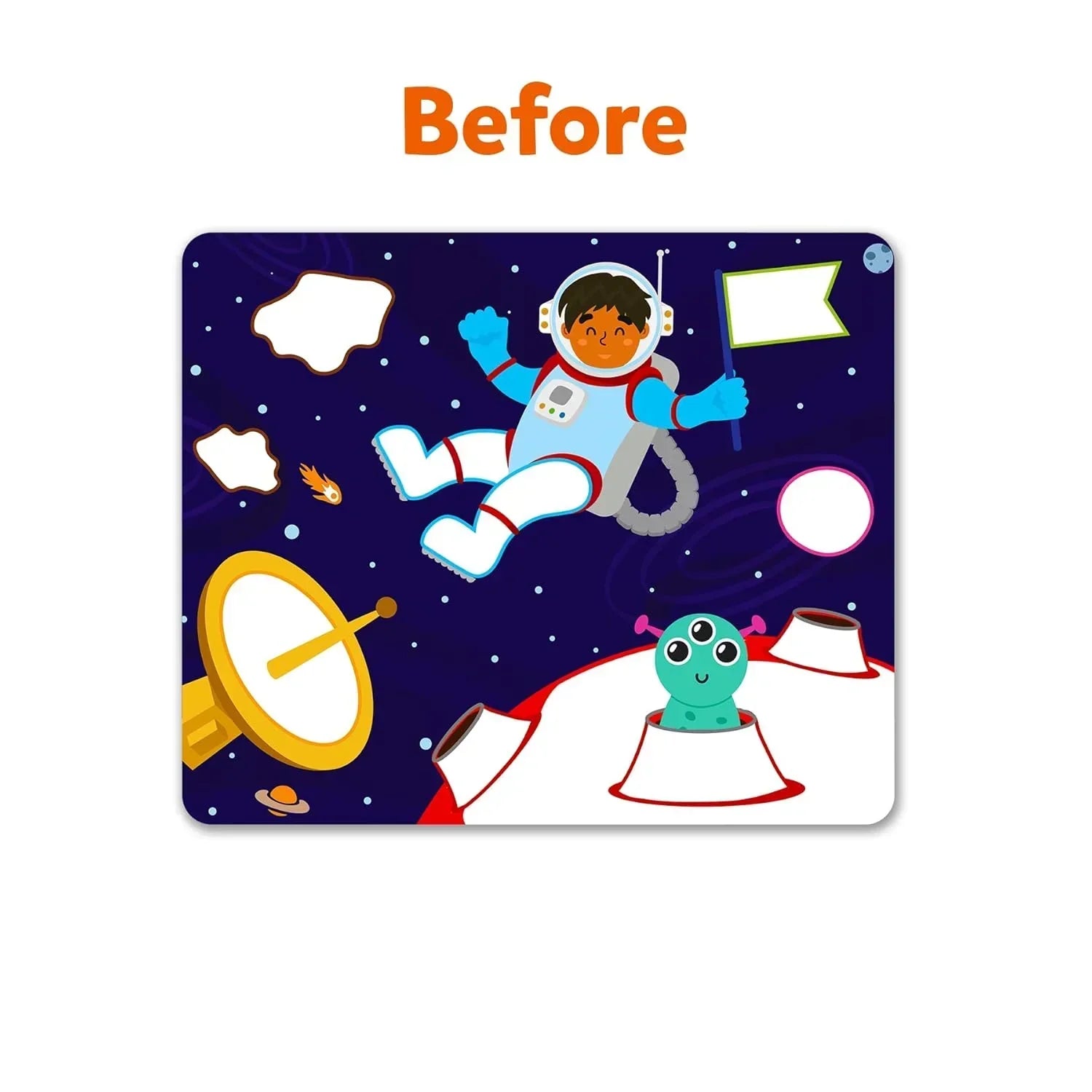 Skillmatics Art Activity - Dot It Space, No Mess Sticker Art for Kids, Craft Kits, DIY Activity, Gifts for Boys & Girls Ages 3, 4, 5, 6, 7, Travel Toys for Toddlers, Paper, Multicolor - Jaiman Toys