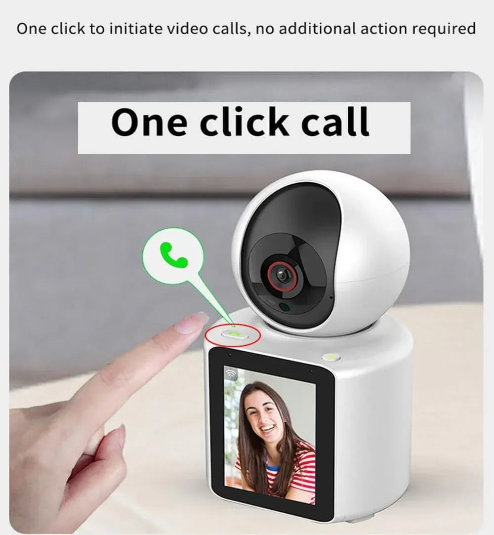 Video Calling Smart Camera 4G/WiFi PTZ Indoor Security Camera 1080P Full HD,AI Auto Tracking,2.8inch HD Display and Two-Way Video Calling - Jaiman Toys