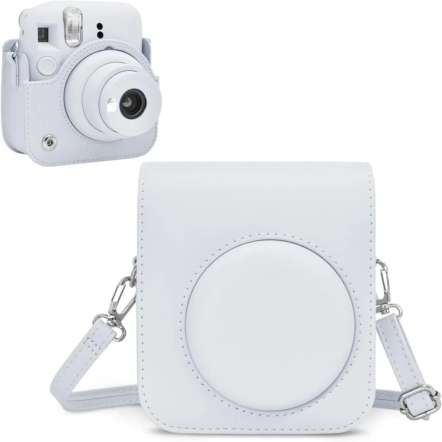 Pop & Snap in Style – Mini 12 Camera Case with Strap (Perfect Fit for Instax Mini 12) - Clay White - Jaiman Toys