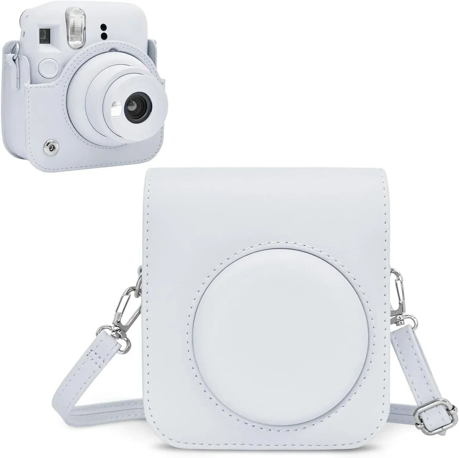 Pop & Snap in Style – Mini 12 Camera Case with Strap (Perfect Fit for Instax Mini 12) - Clay White - Jaiman Toys