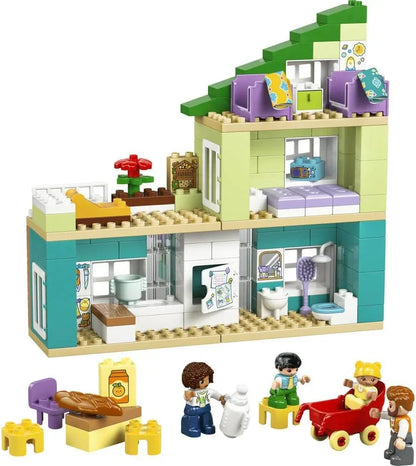 LEGO DUPLO 10470 - 3 in 1 Modern Family House with Figures - Educational Motor Skills Toy for Toddlers - Interactive Montessori Set w/Doll's House Accessories - Gift for 2+ Year Old Girls & Boys
